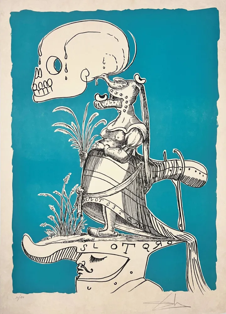 石版画 Dali - Les Songes Drôlatiques de Pantagruel, Planche III