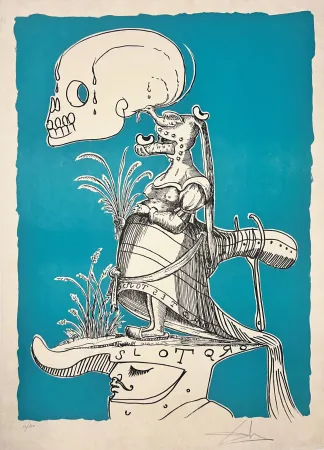 石版画 Dali - Les Songes Drôlatiques de Pantagruel, Planche III