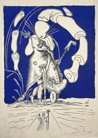 石版画 Dali - Les Songes Drôlatiques de Pantagruel, Planche XVI