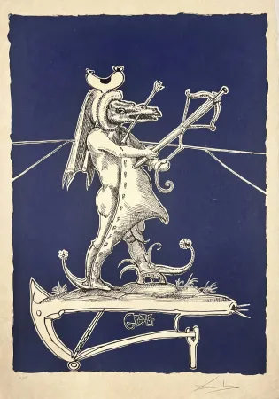 石版画 Dali - Les Songes Drôlatiques de Pantagruel, Planche XXIII