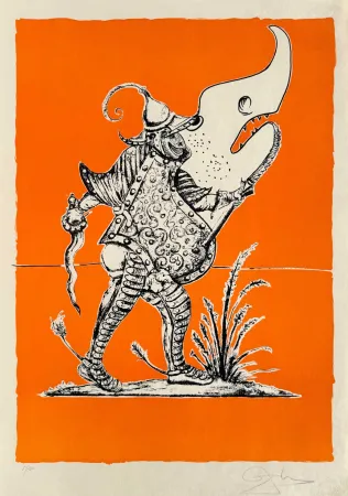 石版画 Dali - Les Songes Drôlatiques de Pantagruel, Planche XXIV