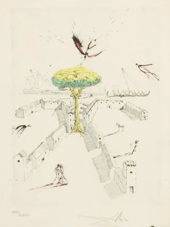 蚀刻版画 Dali - Les Tranchées