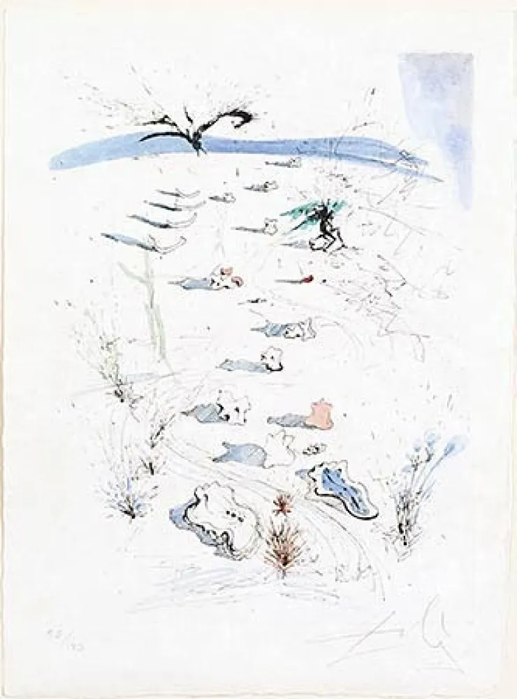 版画 Dali - Les Tranches (The Trenches)