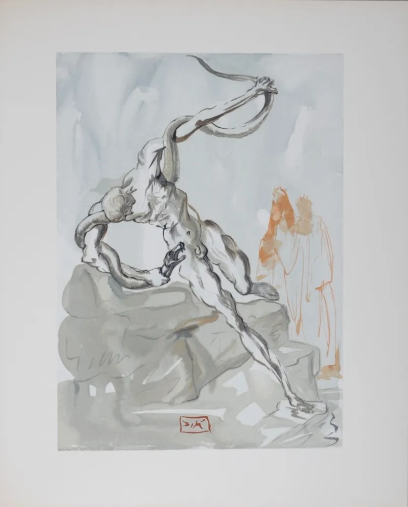 石版画 Dali - Les voleurs