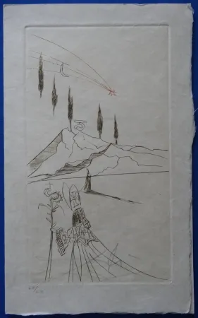 蚀刻版画 Dali - L'Evèque
