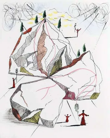 版画 Dali - Montagne de la Paix (The Mountain of Peace)
