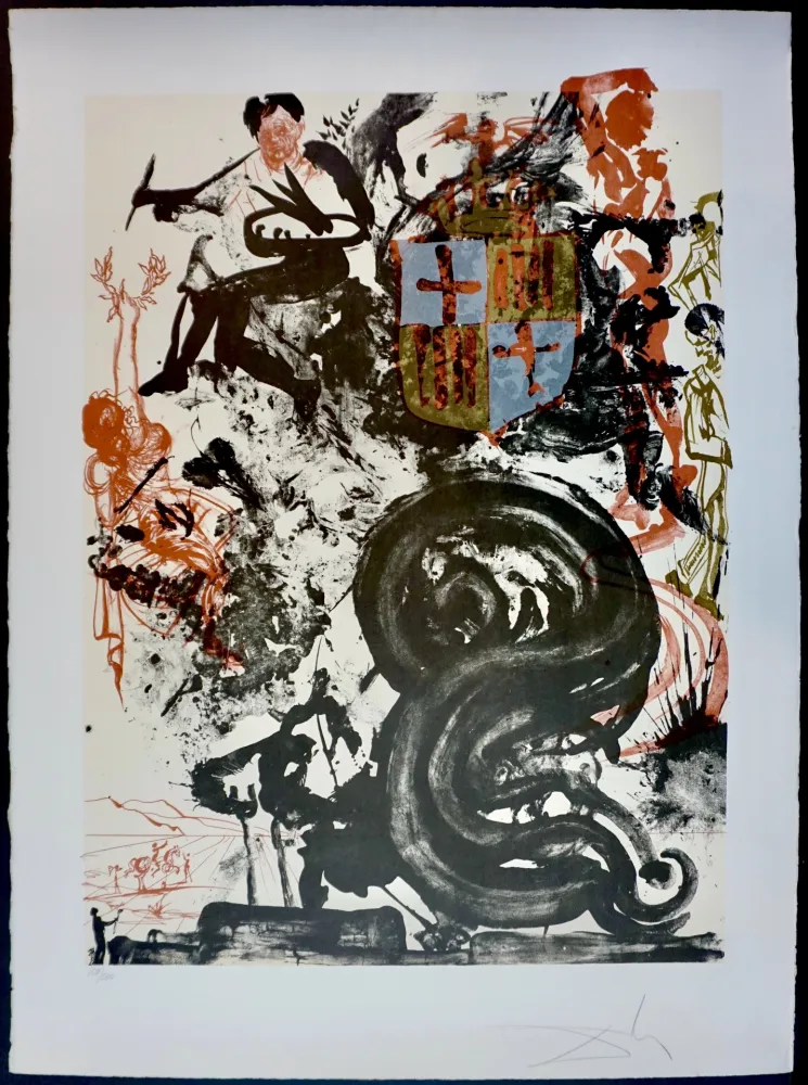 石版画 Dali - Monument To Picasso