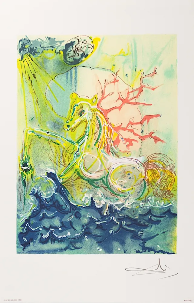 石版画 Dali - Neptune