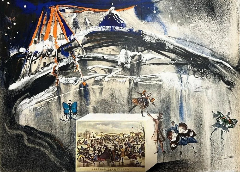 石版画 Dali - New York Central Park Winter