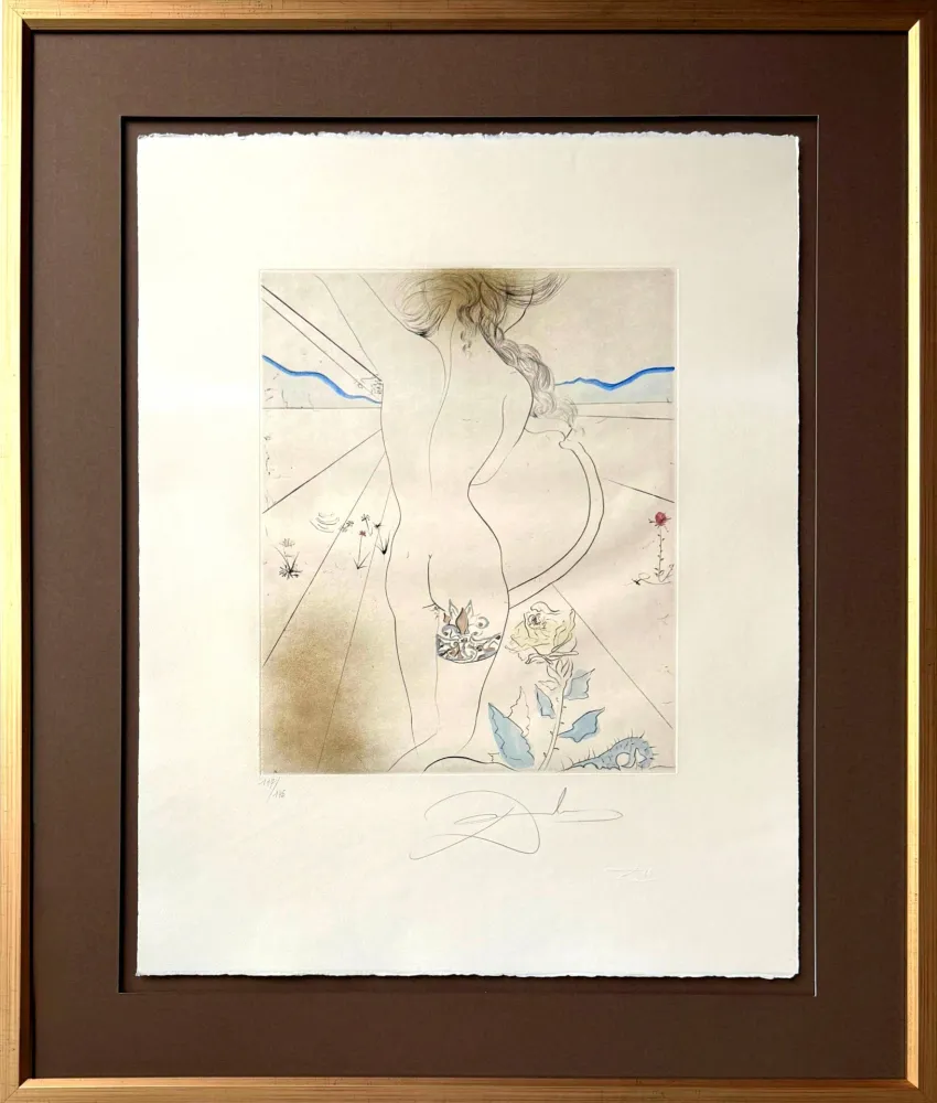 干刻版画 Dali - Nu à la jarretière (Nude with Garter)