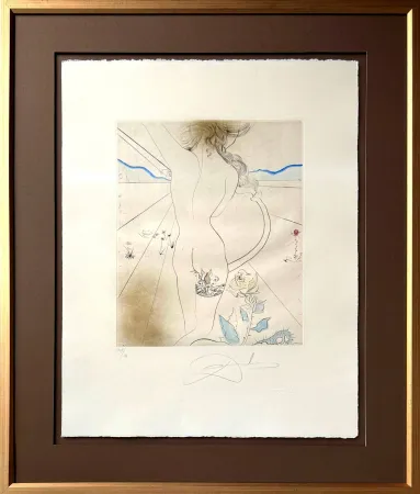 干刻版画 Dali - Nu à la jarretière (Nude with Garter)