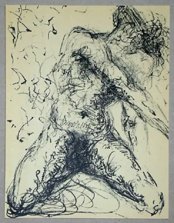 石版画 Dali - Nu Gris