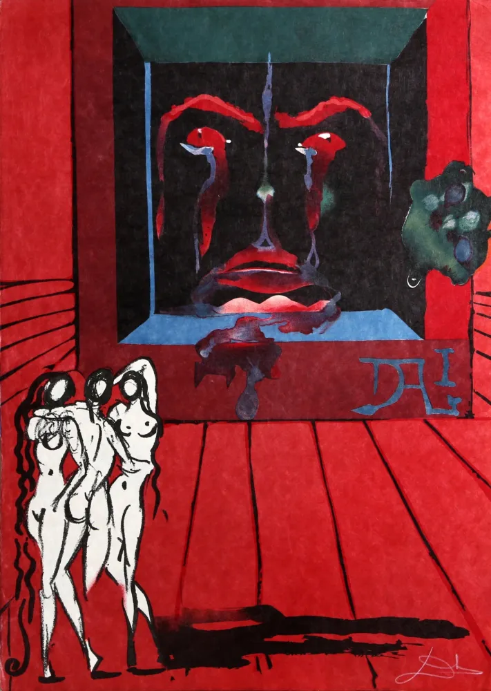 石版画 Dali - Obsession of the Heart (The World)