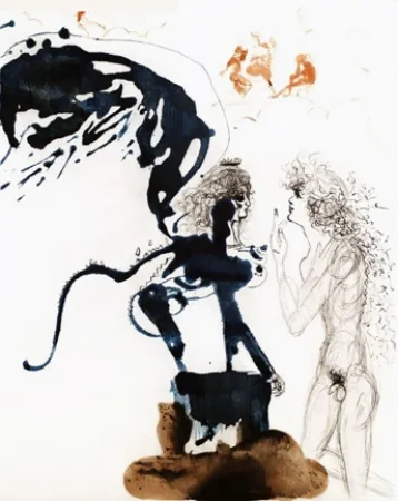 版画 Dali - Oedipe et le Sphinx (Oedipus and the Sphinx)