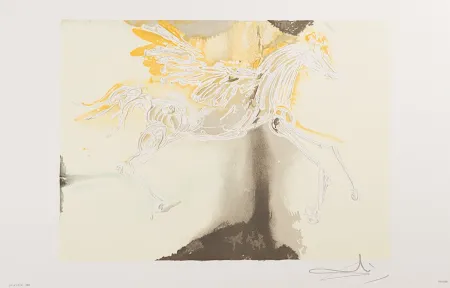 石版画 Dali - Pégase (Pegasus)