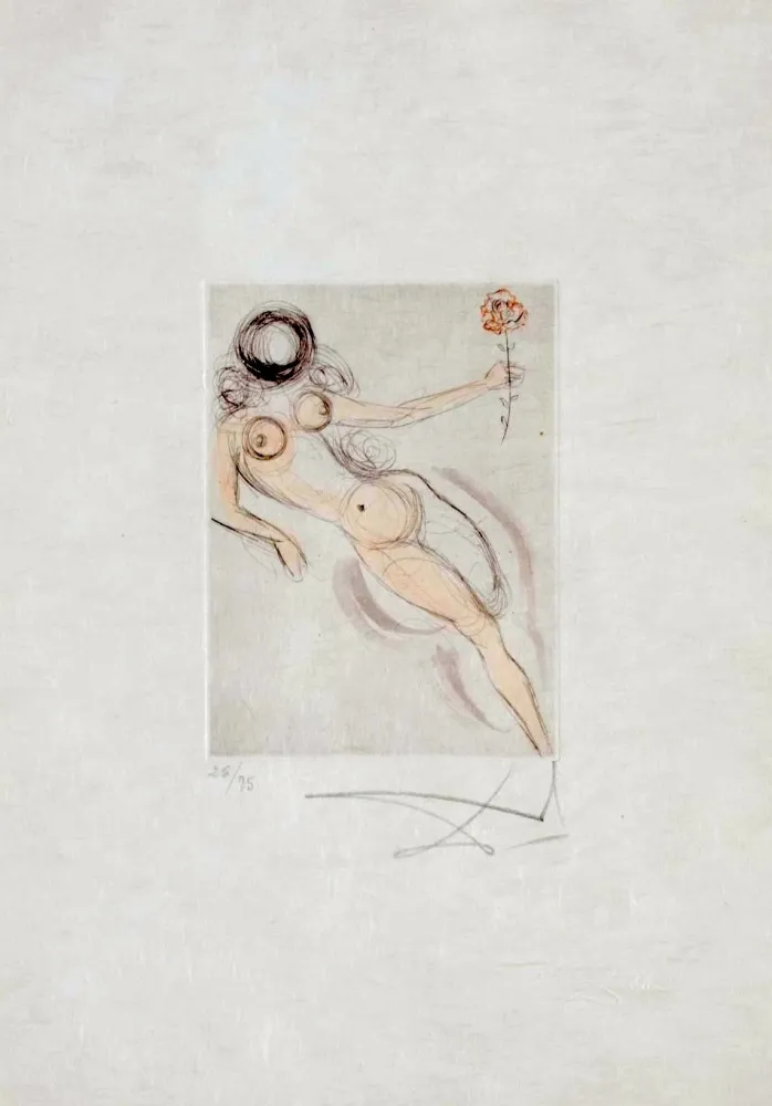 版画 Dali - Petites Nus (Ronsard) H