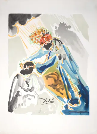 石版画 Dali - Phoebus, ce dieu couronné de lauriers, c. 1979