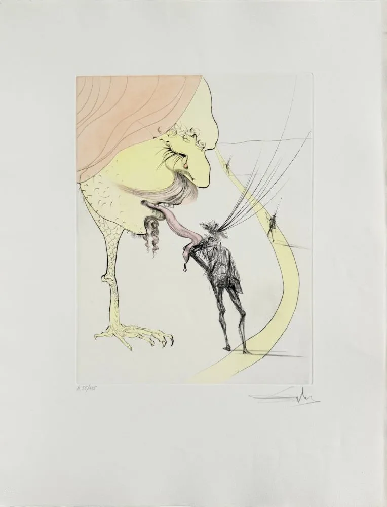 蚀刻版画 Dali - Picasso: A Ticket for Glory