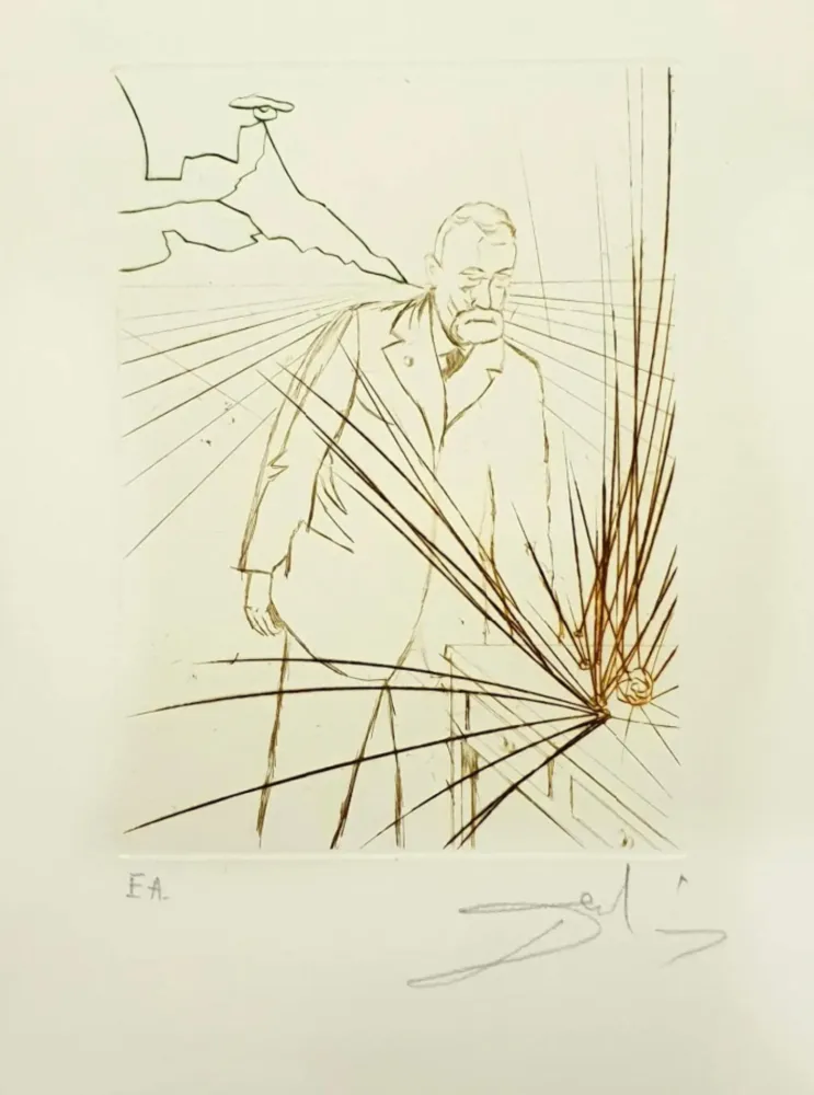 蚀刻版画 Dali - Pierre Curie