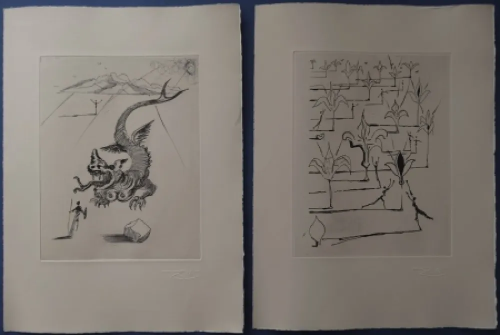 版画 Dali - Poemes de Mao Tse Toung (With suite)