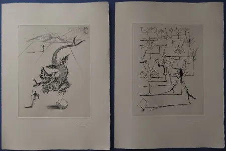 版画 Dali - Poemes de Mao Tse Toung (With suite)