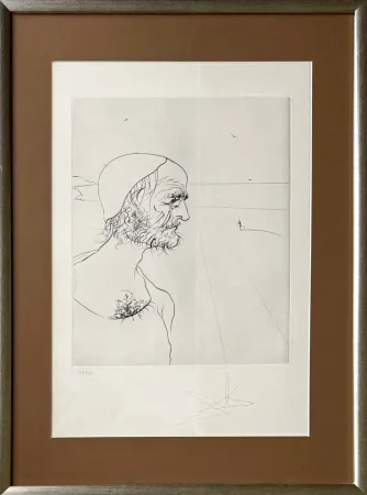 蚀刻版画 Dali - Portrait