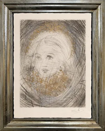 干刻版画 Dali - Portrait of  Marguerite