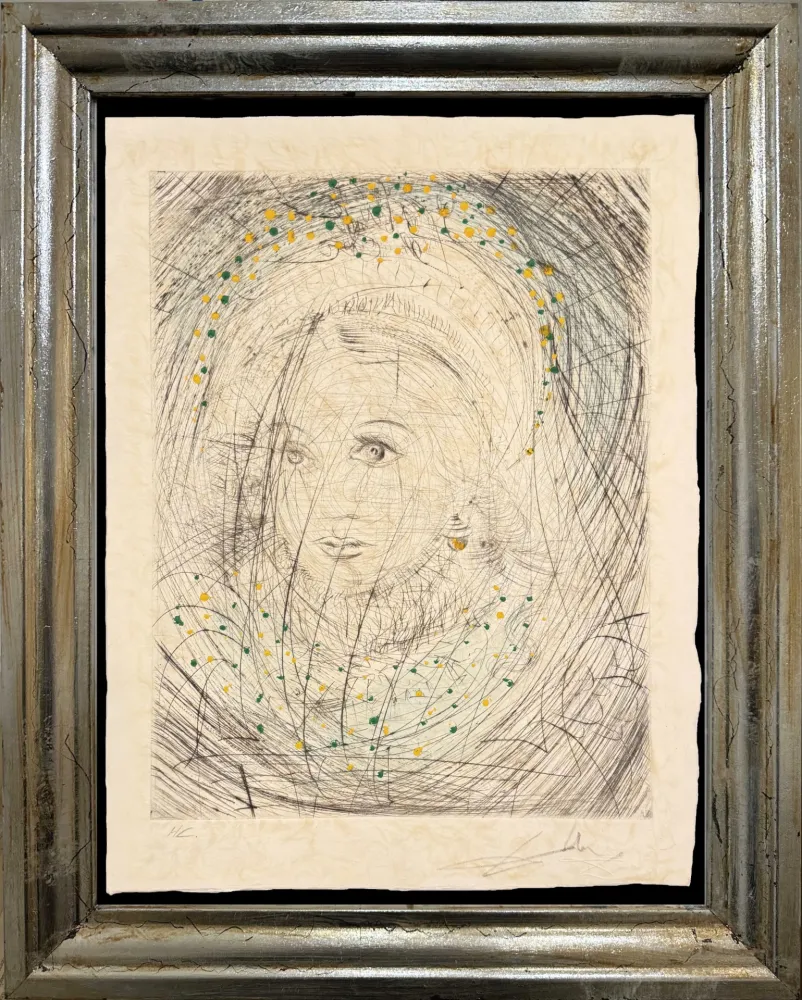 干刻版画 Dali - Portrait of  Marguerite