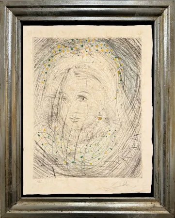 干刻版画 Dali - Portrait of  Marguerite