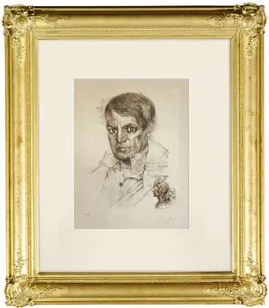 干刻版画 Dali - Portrait of picasso