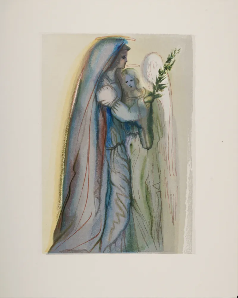 木刻 Dali - Préparation à la prière finale, 1963