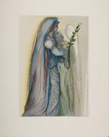 木刻 Dali - Préparation à la prière finale, 1963