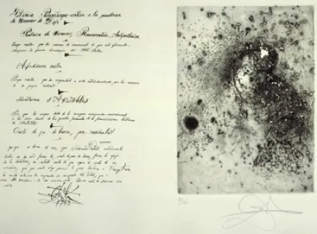 版画 Dali - Puntaire de Vermeer (La Dentellière)