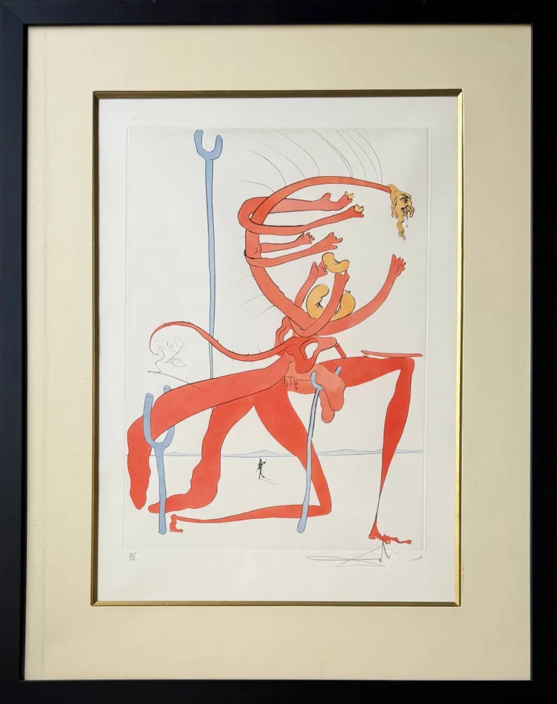 蚀刻版画 Dali - Quevedos Visioner, Planche VI