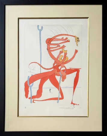蚀刻版画 Dali - Quevedos Visioner, Planche VI
