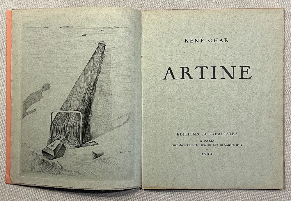 插图书 Dali - René Char. ARTINE. Avec une gravure de Salvador DALI (1930)