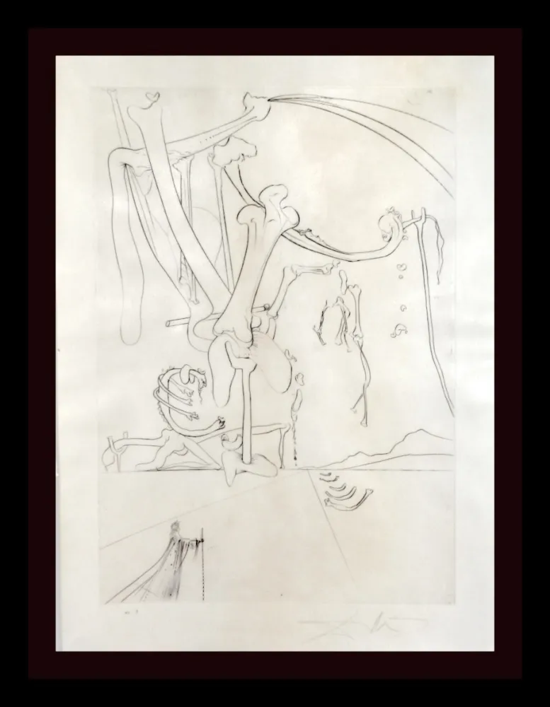 版画 Dali - Roi, je t’attends a Babylone Des Rois Pendus aux Arbes...