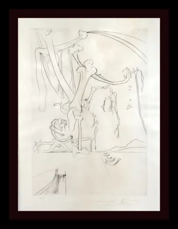 版画 Dali - Roi, je t’attends a Babylone Des Rois Pendus aux Arbes...