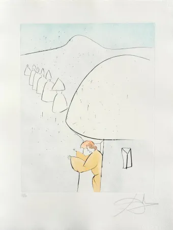 干刻版画 Dali - Rokujiso (The grateful statues)