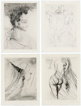 插图书 Dali - Ronsard : LES AMOURS DE CASSANDRE. 18 pointes-sèches originales (1968)