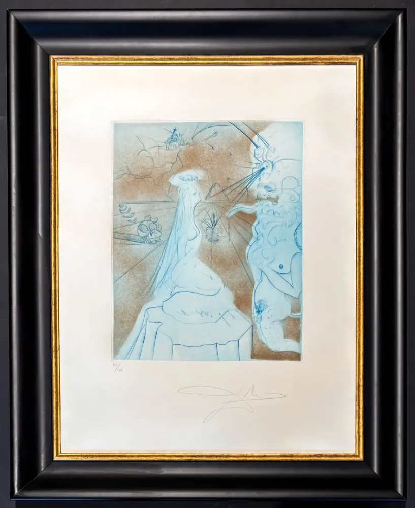 版画 Dali - Salvador Dalì (1904-1989) - Femme a coussin - Drypoint, etchings - 1969