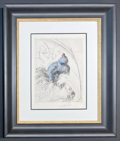 干刻版画 Dali - Salvador Dalí (1904-1989) - Hand watercolored drypoint etching on Japanese paper - 1969