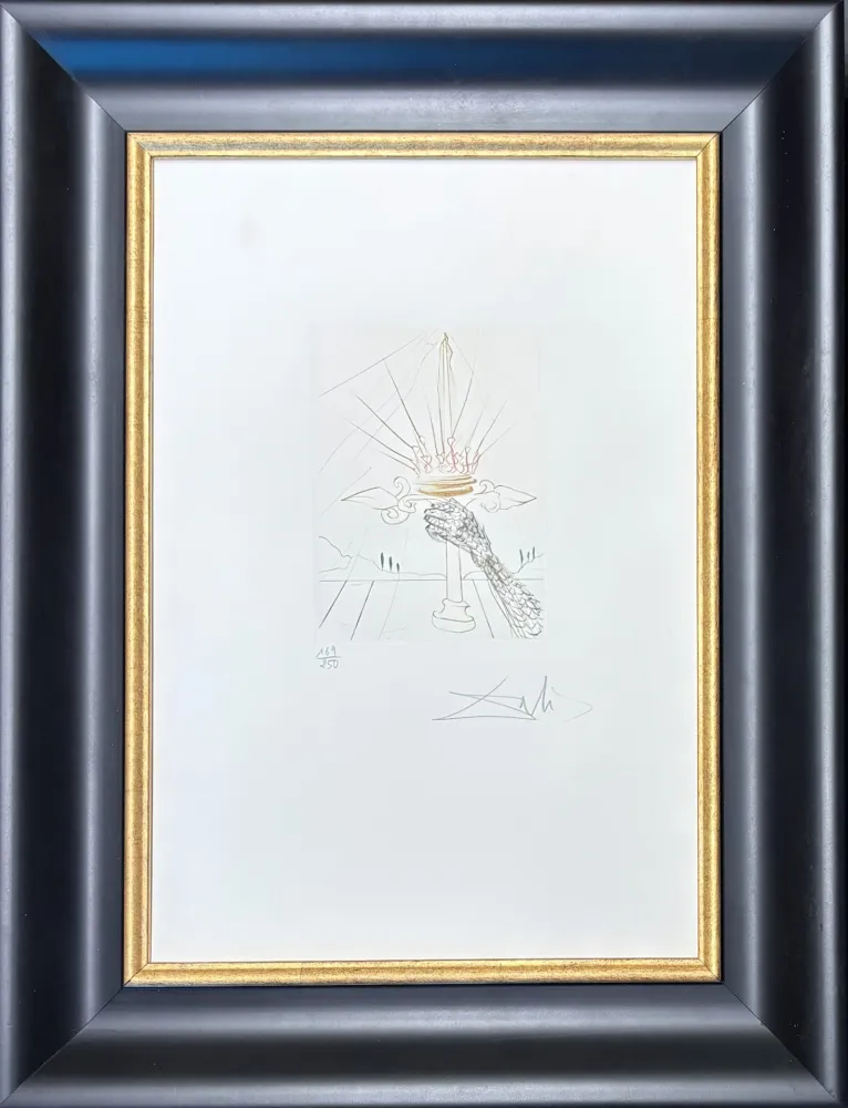 干刻版画 Dali - Salvador Dalì (1904-1989) - King John - Drypoint, etching - 1970
