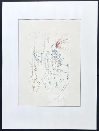 版画 Dali - Salvador Dalí (1904–1989) - La gué du sang - Drypoint, etching on Japanese paper - 1975