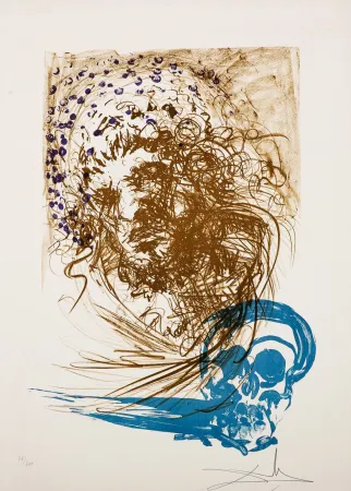 石版画 Dali - Salvador Dalí (1904–1989) – Old Age – Color zinc lithograph on Arches paper – 1973