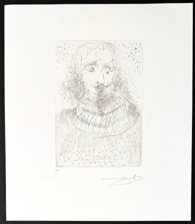 版画 Dali - Salvador Dalí (1904–1989) - Shakespeare - Drypoint etching on Rives Paper - 1968
