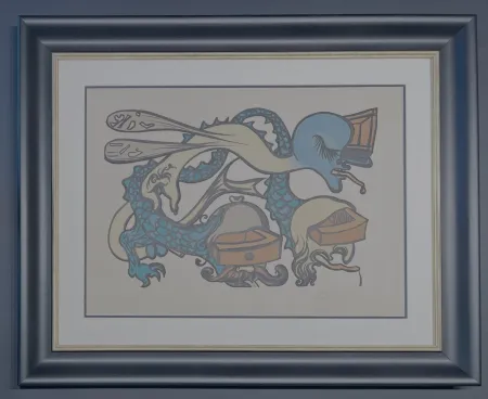 石版画 Dali - Salvador Dalì(1904-1989)- Idra a tre teste (Three-headed Hydra)- color lithograph on Arches paper