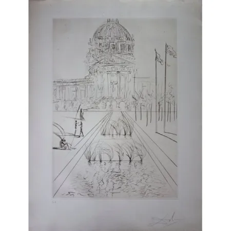 版画 Dali - San Francisco : City Hall
