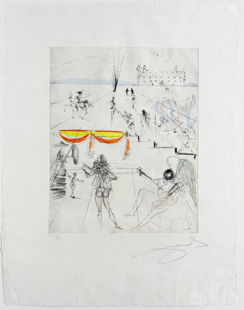 干刻版画 Dali - Santiago de Compostela