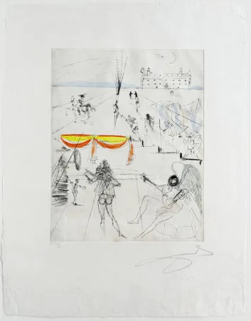 干刻版画 Dali - Santiago de Compostela